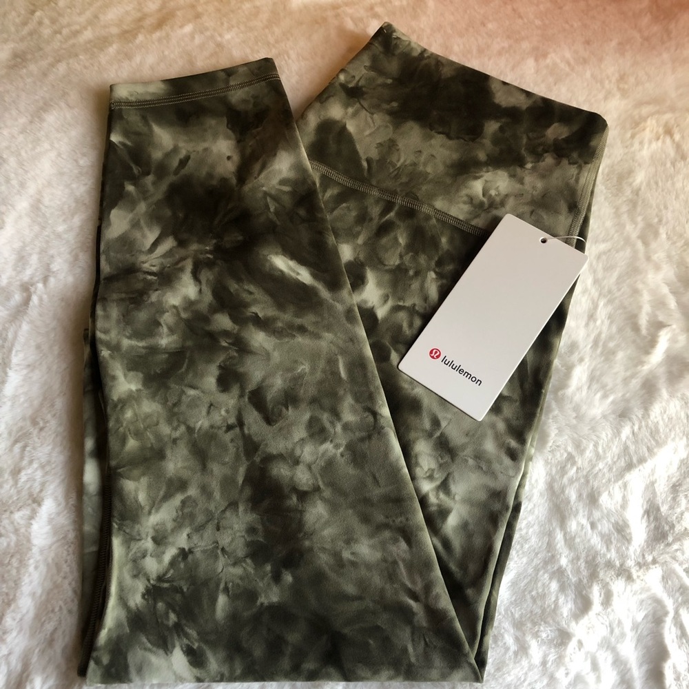 NWT Lululemon Align HR Pant 25” Sz 14 Diamond Dye Olive